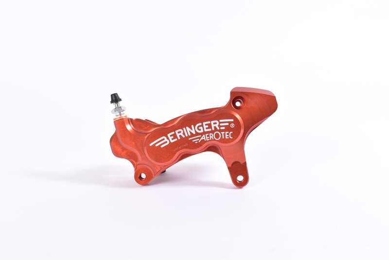 Etriers de frein Beringer axial gauche Aerotec® 6 pistons Ø27mm rouge