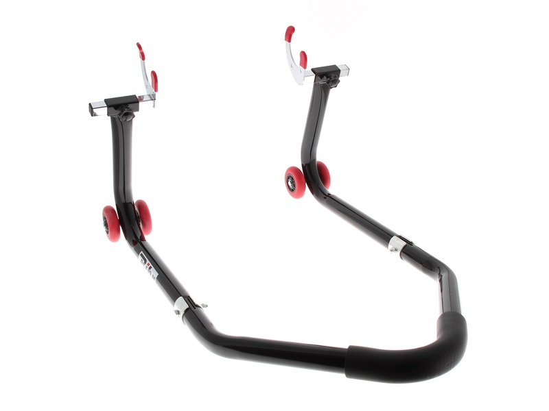 Béquille Bihr stand arrière démontable universelle noir avec supports en ''V''