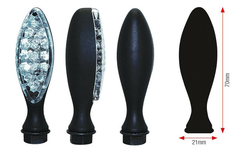 Clignotant Bihr Elipse LED métal noir