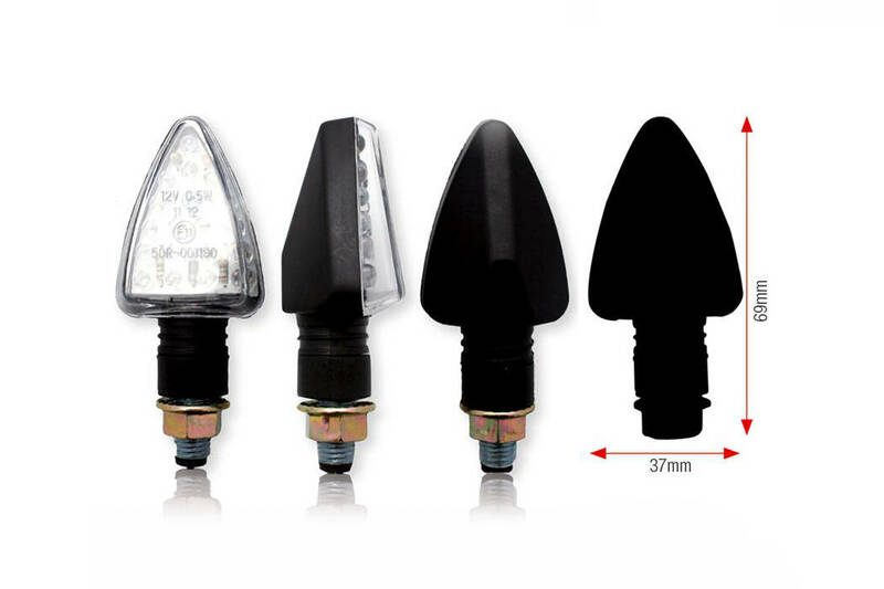 Clignotant Bihr Tri LED court noir