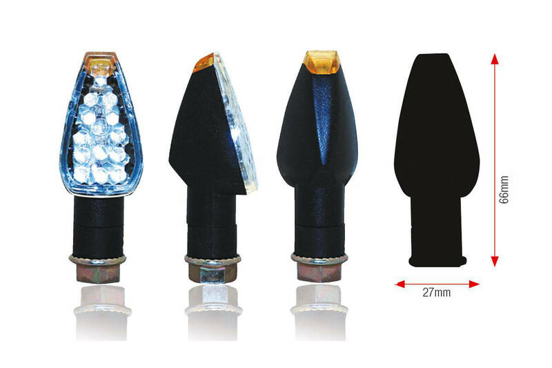 Clignotant Bihr Design LED court noir