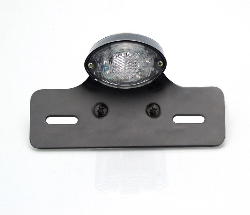 Feux arrière Bihr avec support de plaque Noir Oval