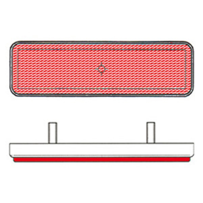 Feux Bihr Catadioptre rectangle 96x27mm rouge