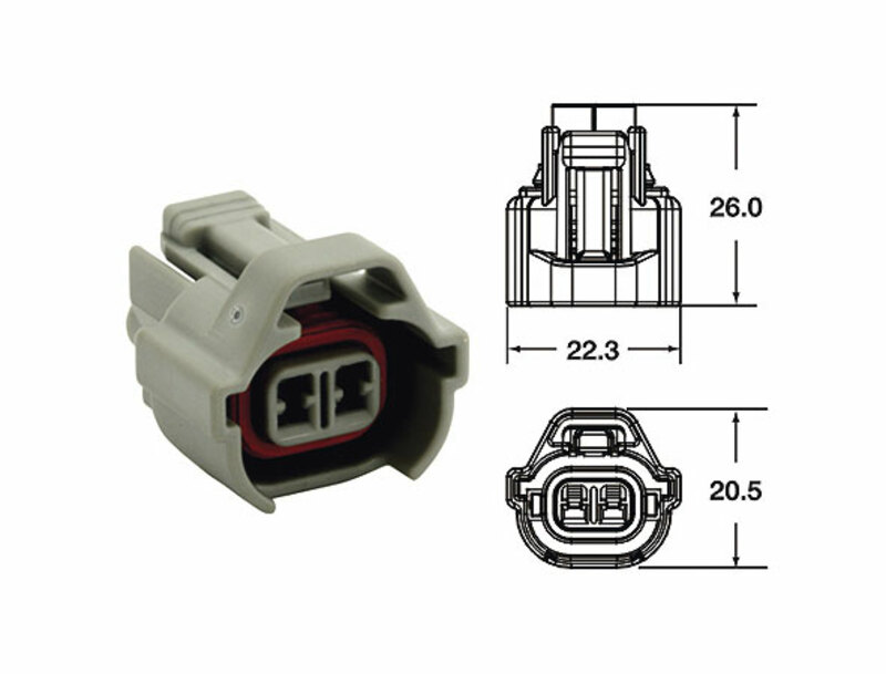 Connectique Bihr femelle série 090 SMTO type origine 2 voies gris - 5 pcs