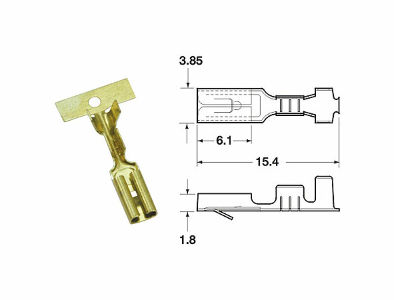 Connectique Bihr Cosse femelle série 110 ML Ø0,85mm²/1,25mm² - 50pcs