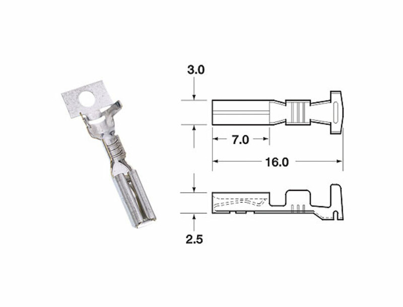 Connectique Bihr Cosse femelle série 090 SMTO Ø0,85mm²/1,25mm² - 50pcs
