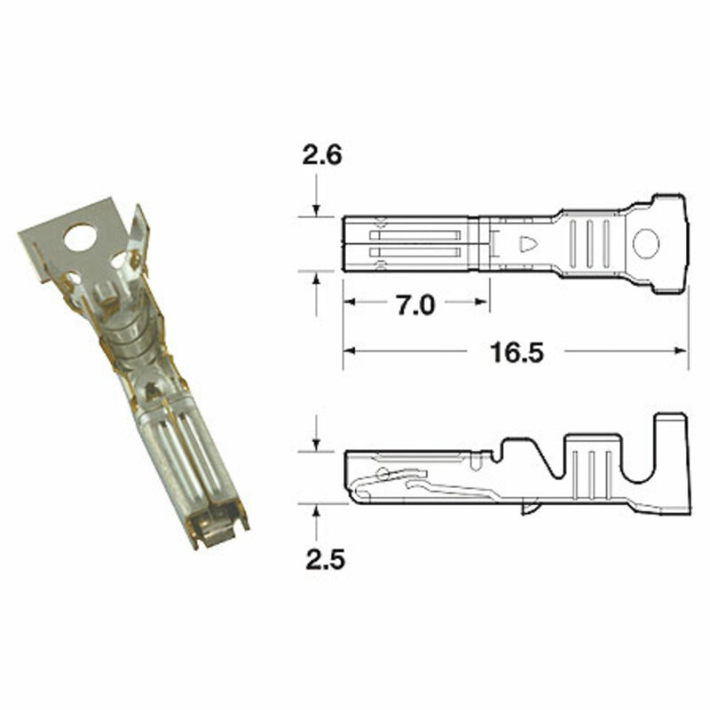Connectique Bihr Cosse femelle générique Ø0,85mm²/1,25mm²