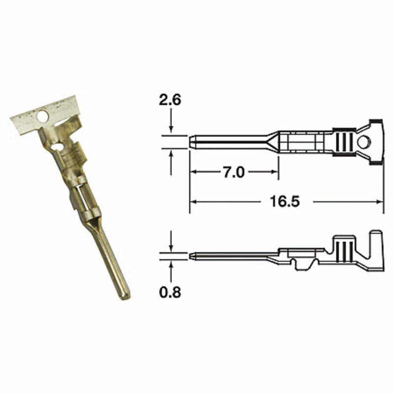 Connectique Bihr Cosse mâle générique Ø0,85mm²/1,25mm²