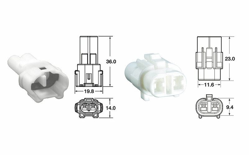 Connectique Bihr Jeu de 2 voies série 090 SMTO type origine Ø0,85mm²/1,25mm² - 5 jeux complets