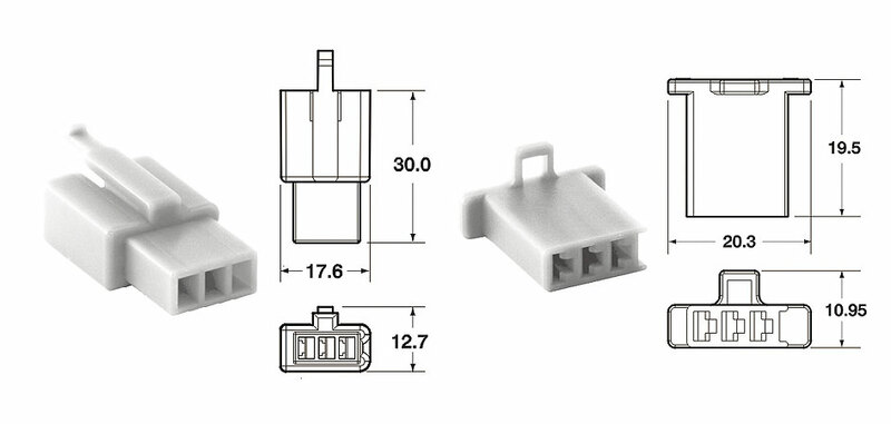 Connectique Bihr Jeu de 3 voies 110 ML type origine Ø0,5mm²/0,85mm² - 5 jeux complets