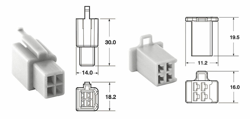 Connectique Bihr Jeu de 4 voies 110 ML type origine Ø0,5mm²/0,85mm² - 5 jeux complets