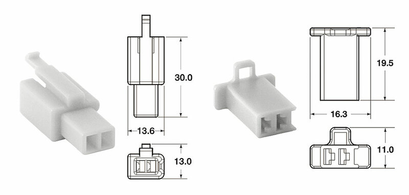 Connectique Bihr Jeu de 2 voies 110 ML type origine Ø0,5mm²/0,85mm² - 5 jeux complets