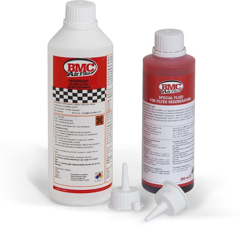 Graisse filtre à air Bmc Kit d'entretien nettoyant et bouteille d'huile - flacon 500ml + 250ml