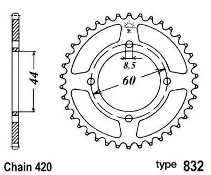 Couronne B1 acier standard - 420