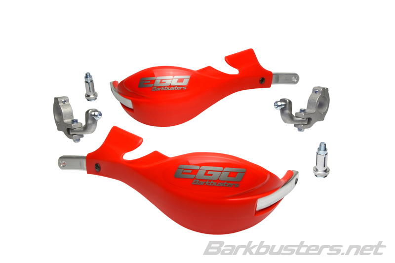 Protèges-mains Barkbusters Kit Ego montage 2 points guidon Ø28,6mm rouge