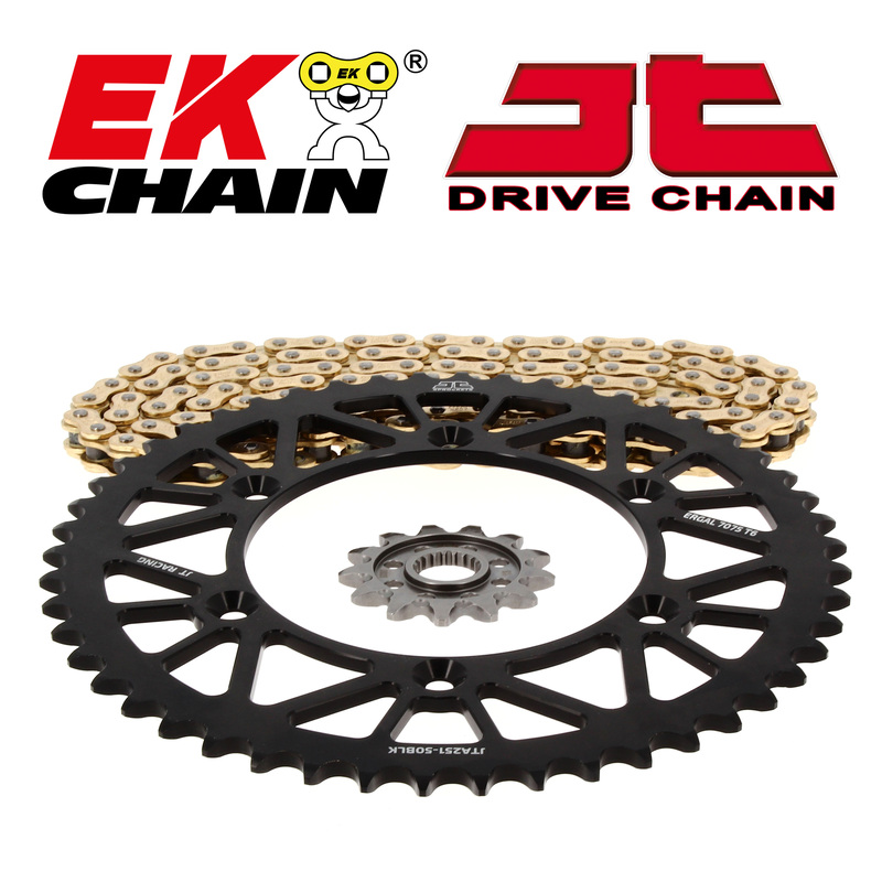 Kit chaine EK CHAIN JT 520MRD7 13/52 - couronne ultra - light