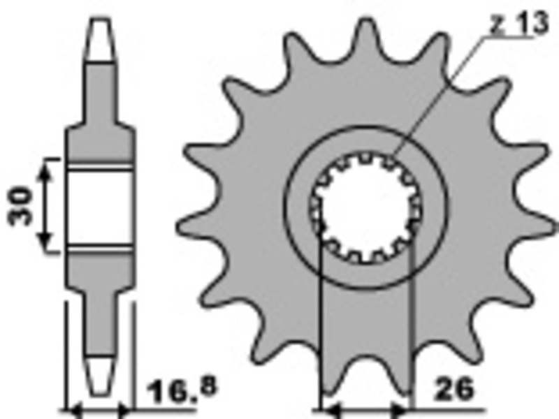 Kit chaine EK CHAIN PBR 525 ZVX3 - 15/45 - 120 Couronne acier standard