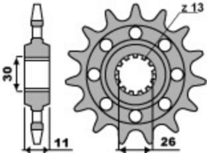 Kit chaine EK CHAIN PBR 520 ZVX3 - 15/46 - 122 Couronne acier standard