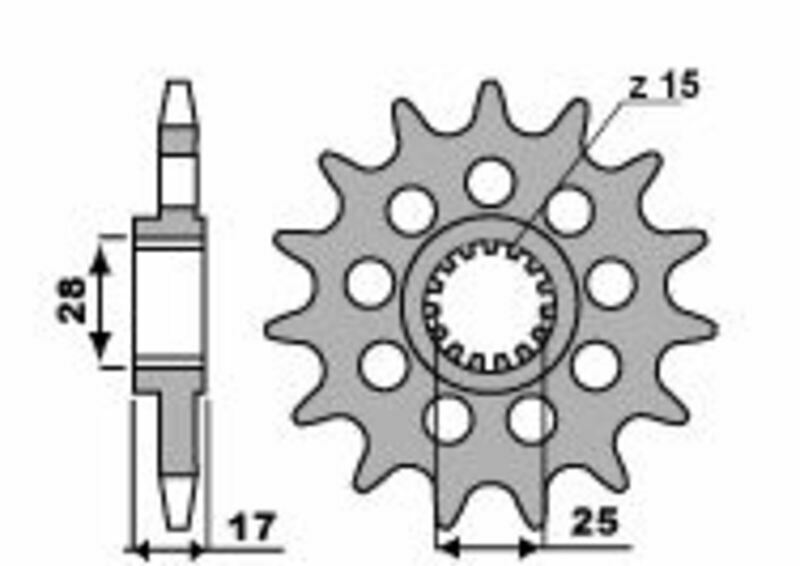 Kit chaine EK CHAIN PBR 520 ZVX3 - 16/41 - 116 Couronne acier standard