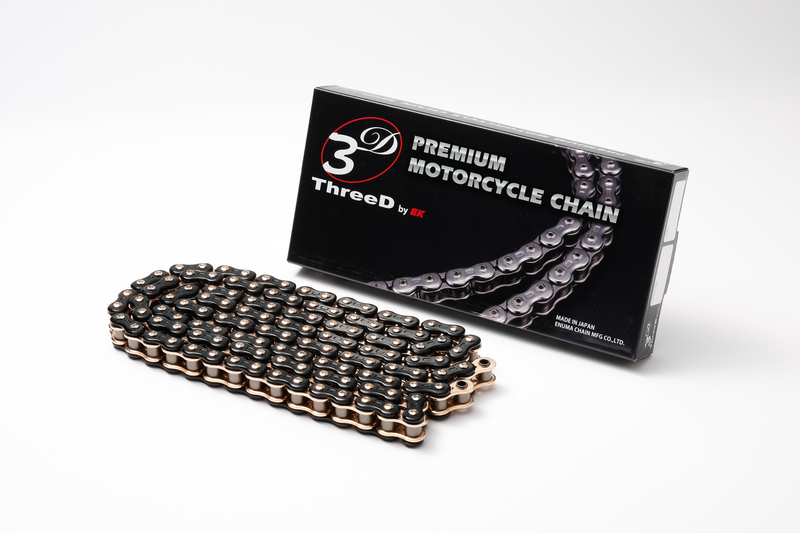 EKCHAIN Chaîne EK CHAIN 525 Z 3D - Joints Qx2 - Ring attache à riveter — noir