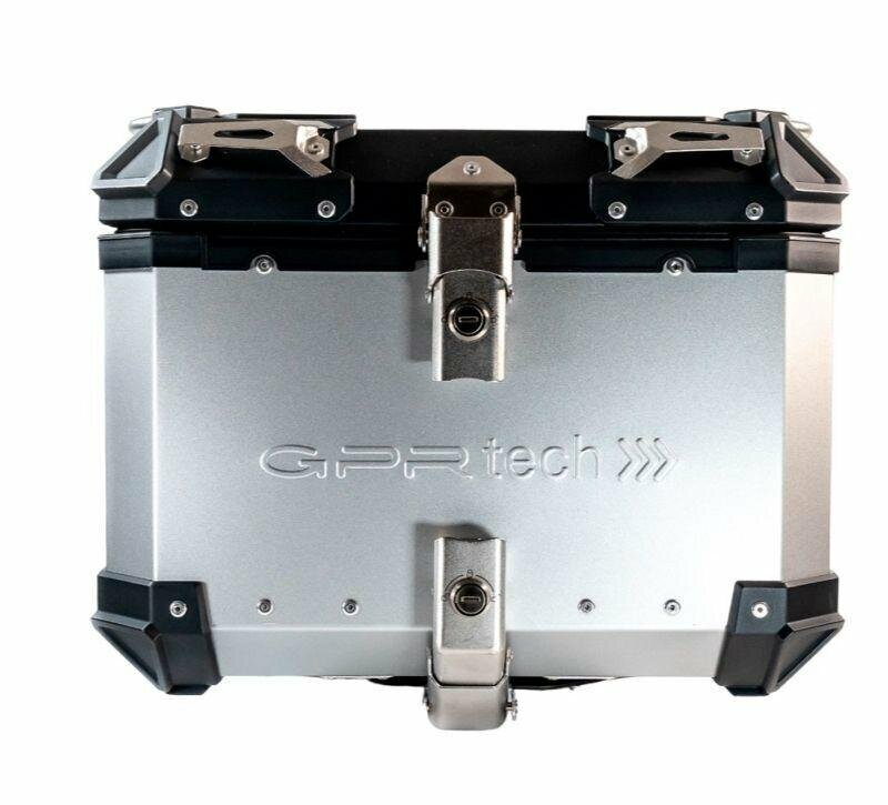 GPRTECH Top case GPR Tech ALPI-TECH Alu - Complet avec support - 35 litres — argent