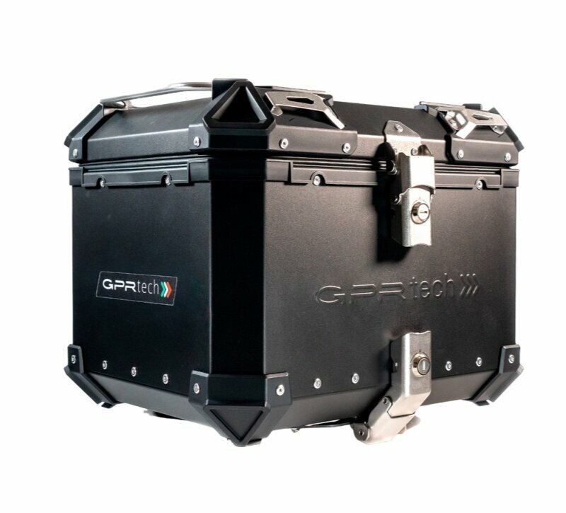 GPRTECH Top case GPR Tech ALPI-TECH Alu - Complet avec support - 45 litres - noir — noir et argent