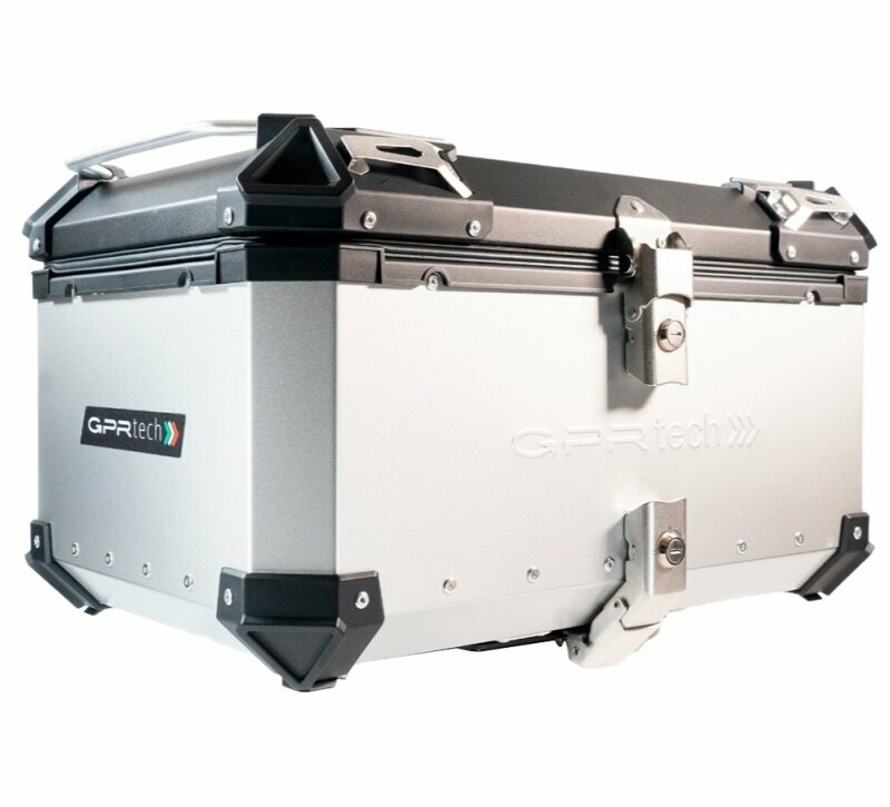 GPRTECH Top case GPR Tech ALPI-TECH Alu - Complet avec support - 55 litres — argent