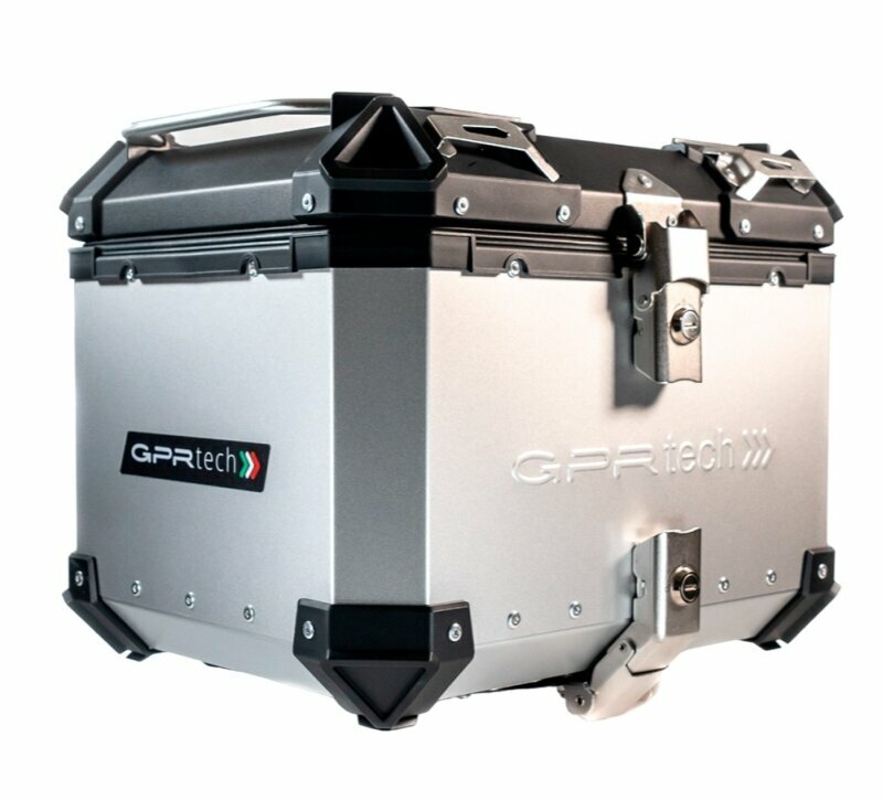 GPRTECH Top case GPR Tech ALPI-TECH Alu - Complet avec support - 35 litres — argent