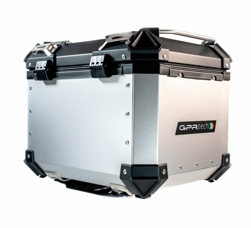 GPRTECH Top case GPR Tech ALPI-TECH Alu - Complet avec support - 45 litres — argent