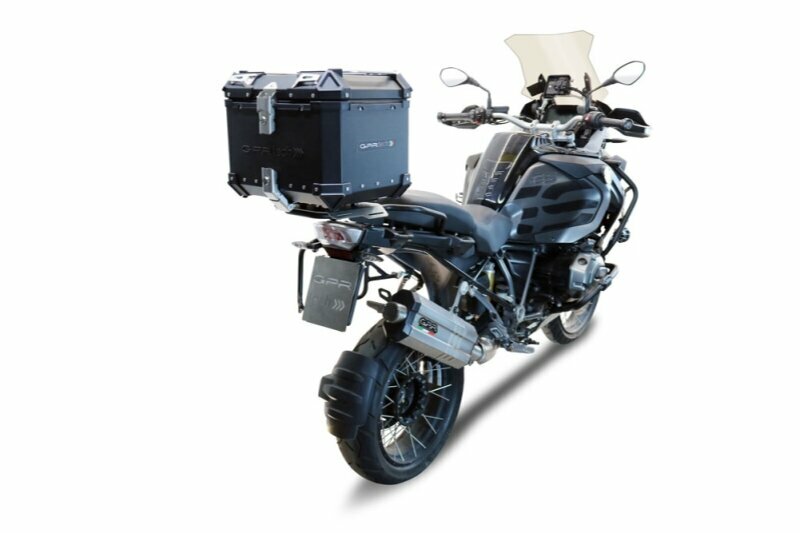 GPRTECH Top case GPR Tech ALPI-TECH Alu - Complet avec support - 45 litres - noir — noir et argent