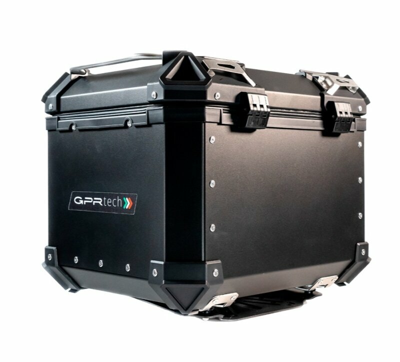 GPRTECH Top case GPR Tech ALPI-TECH Alu - Complet avec support - 35 litres - noir — noir et argent