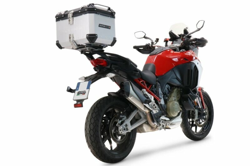 GPRTECH Top case GPR Tech ALPI-TECH Alu - Complet avec support - 45 litres — argent