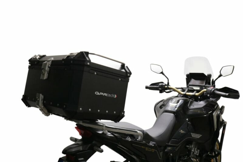 GPRTECH Top case GPR Tech ALPI-TECH Alu - Complet avec support - 35 litres - noir — noir et argent