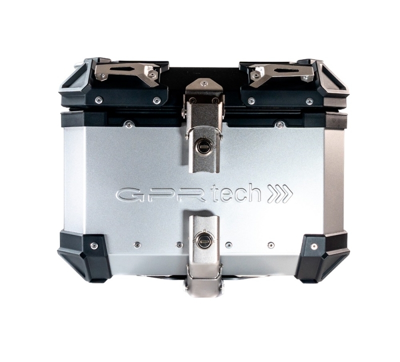 GPRTECH Top case GPR Tech ALPI-TECH Alu - Complet avec support - 26 litres — argent