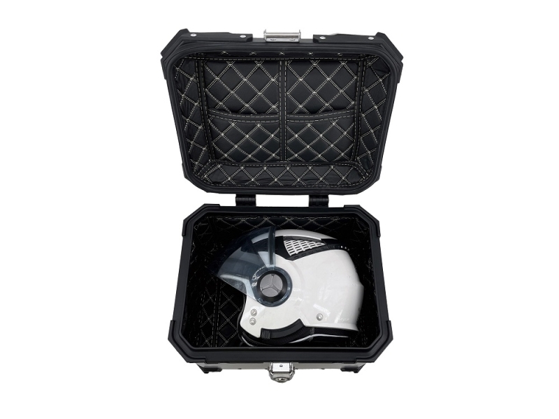 GPRTECH Top case GPR Tech ALPI-TECH Alu - Complet avec support - 26 litres - noir — noir et argent