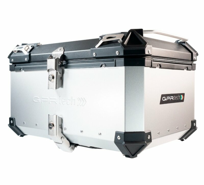 GPRTECH Top case GPR Tech ALPI-TECH Alu - Complet avec support - 55 litres — argent