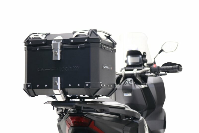 GPRTECH Top case GPR Tech ALPI-TECH Alu - Complet avec support - 35 litres - noir — noir et argent