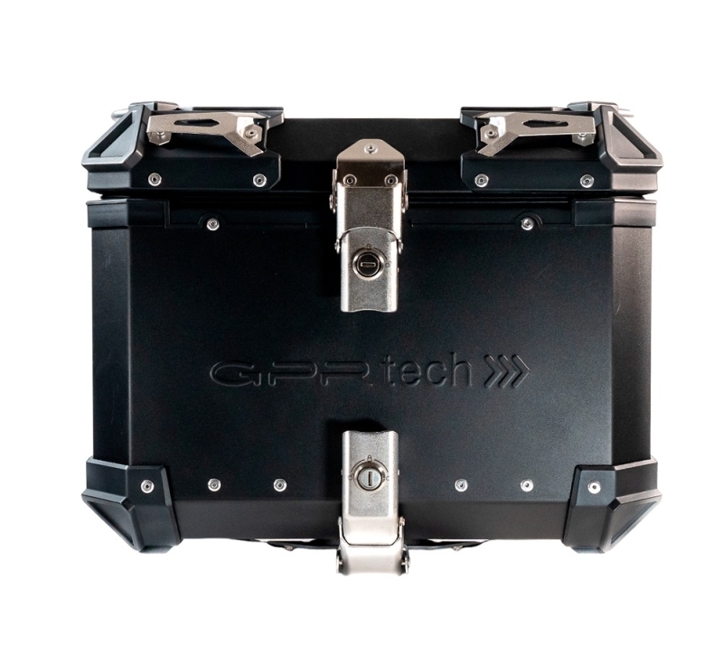 GPRTECH Top case GPR Tech ALPI-TECH Alu - Complet avec support - 35 litres - noir — noir et argent