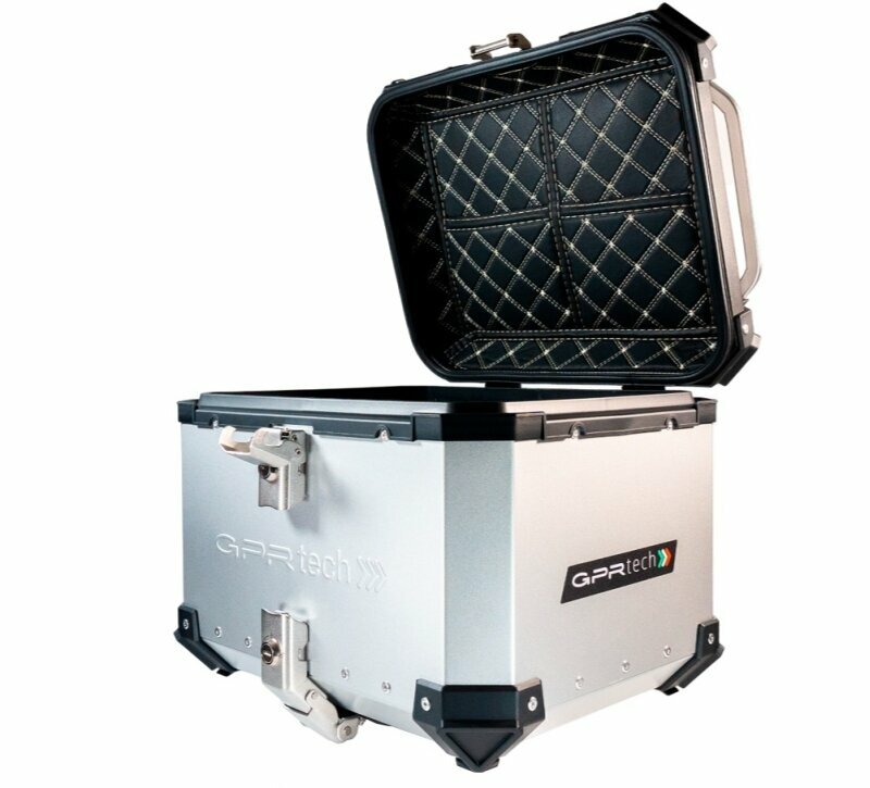 GPRTECH Top case GPR Tech ALPI-TECH Alu - Complet avec support - 35 litres — argent