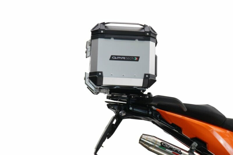 GPRTECH Top case GPR Tech ALPI-TECH Alu - Complet avec support - 35 litres — argent