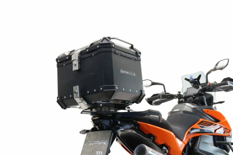 GPRTECH Top case GPR Tech ALPI-TECH Alu - Complet avec support - 35 litres - noir — noir et argent