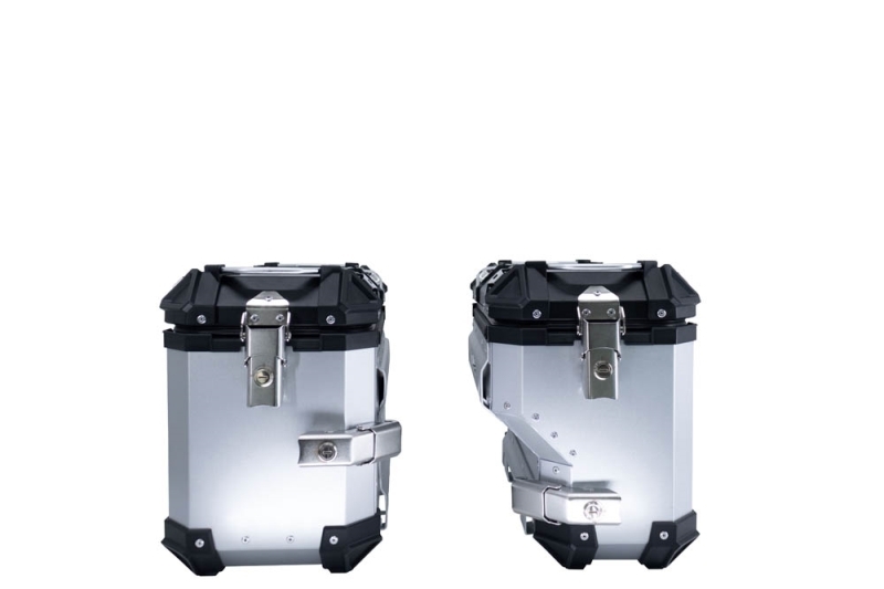 GPRTECH Valise GPR Tech Alu - la paire 38/32 L - Support inclus — argent