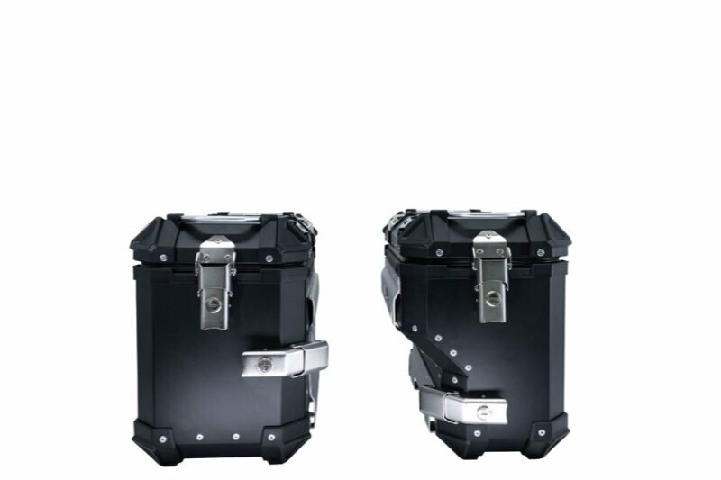 GPRTECH Valise GPR Tech Alu noir - la paire 38/32 L - Support inclus — noir et argent