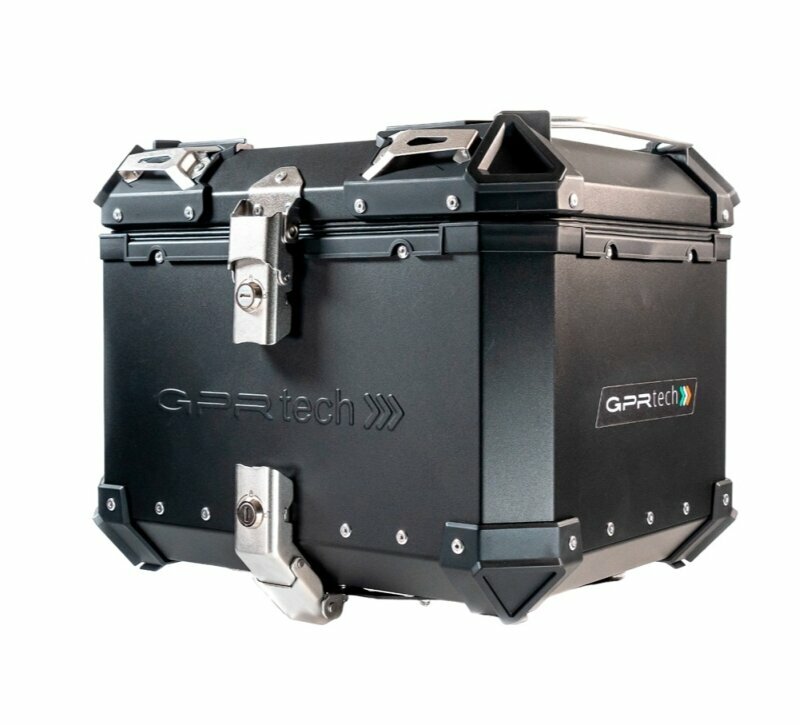 GPRTECH Top case GPR Tech ALPI-TECH Alu - Complet avec support - 45 litres - noir — noir et argent