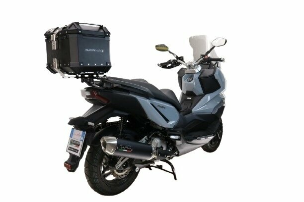 GPRTECH Top case GPR Tech ALPI-TECH Alu - Complet avec support - 26 litres - noir — noir et argent
