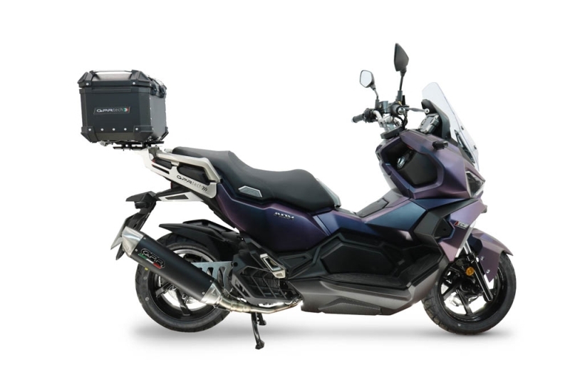 GPRTECH Top case GPR Tech ALPI-TECH Alu - Complet avec support - 35 litres - noir — noir et argent