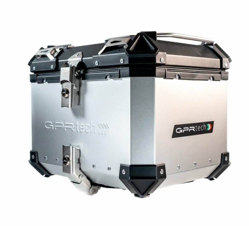 GPRTECH Top case GPR Tech ALPI-TECH Alu - Complet avec support - 35 litres — argent