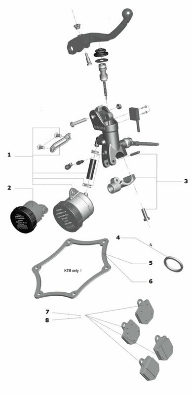 Kit réparation de maître cylindre Magura KIT8JTS SPY ETRIER