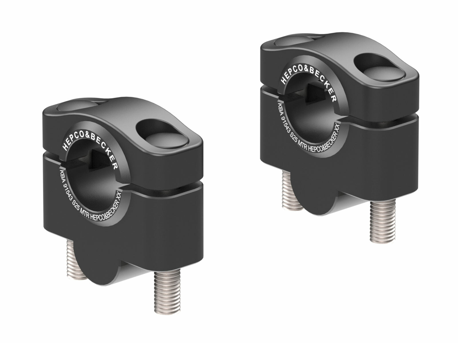 Rehausseur de guidon Hepco & Becker 25 mm - noir