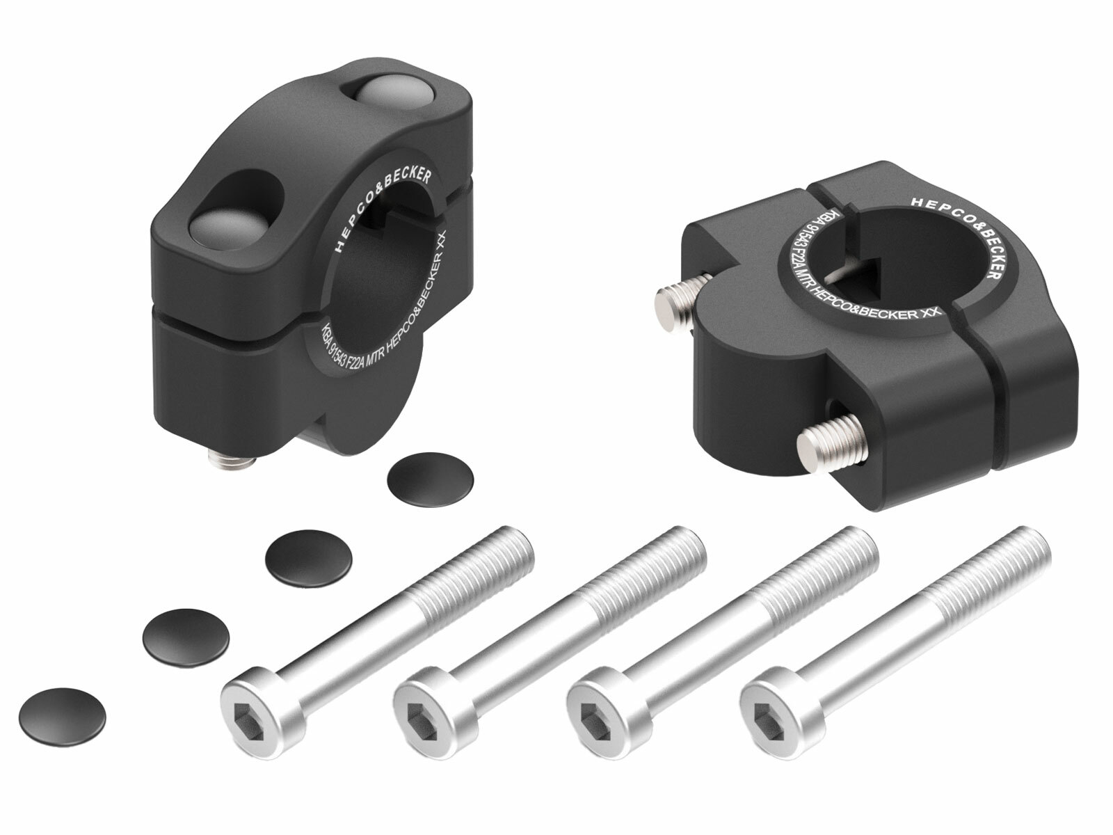 Rehausseur de guidon Hepco & Becker 20 mm - noir